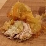 ワインバールケ - 【H28.6.3】花ズッキーニのフリット１０００円。ツナとモッツァレラ。