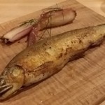 ワインバールケ - 【H28.6.3】鮎のコンフィ９００円。