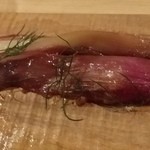 ワインバールケ - 【H28.6.3】鮎のコンフィ９００円。葉玉ねぎ。