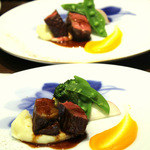 シェ フルール 横濱 - アンガス牛のグリエ　黒胡椒ソース