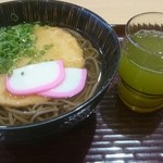 山田サービスエリア(下り線)レストラン　グリーンキッチン - 丸天そば(税込み460円)と冷たい煎茶