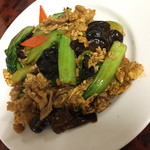 中華美食府 - 豚肉とキクラゲの玉子炒め（７００円）２０１６年５月