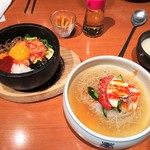 吾照里 - 石焼ビビンパと冷麺のセット