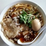 ラーメン爺 - 爺ラーメン＋味玉＋ワンタン