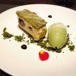 KAZAN - 抹茶ケーキと抹茶アイス（本日のデザート）