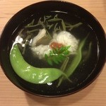 うを徳 - お椀（天草 鱧 + 秋田 じゅんさい + 大阪 千石豆）