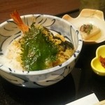 花水庵 - 夕食でいただいた天丼。