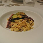 リストランテ カノフィーロ - 石狩産豆イカとズッキーニ、サフランのソース　タリアテッレ