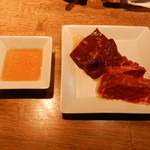 立喰い焼肉　おやびん - 牛ハツ＆牛レバー