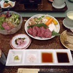 上野みやび - 伊賀牛赤身肉陶板ステーキ御膳　芭蕉　2800円