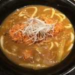 うらら - 豚ロースカツカレーおうどん 1296円  無論三玉