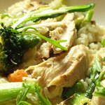 Cream risotto with boiled chicken and 10 kinds of vegetables