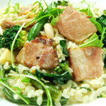 Cream risotto with thick-sliced bacon and 10 kinds of vegetables