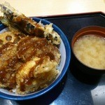 天丼てんや - Wハンバーグ天丼のなすのせです。(2016年6月)