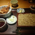 蕎庵 卯のや - 天丼膳（日替わり昼膳・火曜）1,000円（2016年5月）