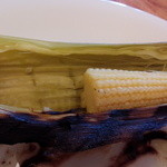 アンティカ オステリア バーチョ - 半分食べちゃった焼きヤングコーン