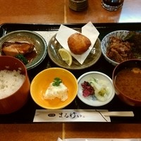 磯料理　まるけい - 再訪時　しんじょ定食（1000円）