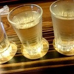 鰻のおかむら - 日本酒三種飲み比べ