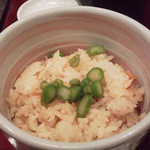 Hanagen - アスパラと桜エビの炊き込みご飯