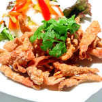 Karaage chicken skin