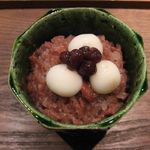 茶菓円山 - 冷やし汁粉（上から）(2016.06)