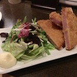 ひより　麦縄本舗　炭焼酒場 - H28.06.06 ハムカツ