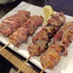 ひより　麦縄本舗　炭焼酒場 - H28.06.06 せせり＆ナンコツ(ひざ)