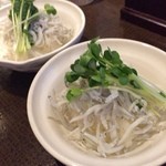 ひより　麦縄本舗　炭焼酒場 - H28.06.06 お通し「しらすおろし」