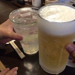 ひより　麦縄本舗　炭焼酒場 - H28.06.06 レモンサワー＆生ビールで乾杯！