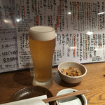 日本酒バル　Chintara - お通しはツブ貝