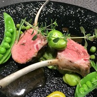 Élan - LES VIANDES(ビヤンド: 肉料理)：ニュージーランド仔羊のローストと新じゃがいも近景＠恵比寿フレンチ エラン シェ松尾前料理長 宮本英也氏のお店Élan.MIYAMOTO