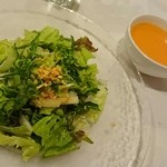 ペンションプチポワ - 夕食・サラダ オリジナルのドレッシング