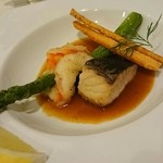 ペンションプチポワ - お魚御膳・鰆のムニエル   海老＆アスパラ他