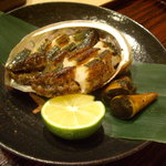 斗々屋 - ②アワビのﾊﾞﾀｰ焼き
