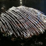 お好み焼きゆかり●すじねぎやきにソースとマヨネーズ③