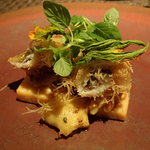 YUKIO SASAKI - 和歌山産の鮎カダイフ、真つぶ、オマールエビのテリーヌ
