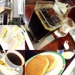 Ikariya Kohi Ten - アイスコーヒー
                        ミックスサンド
                        ホットケーキ