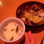 梅丘寿司の美登利 - 茶わん蒸し、カニみそサラダ