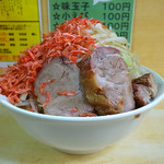 大ラーメン（ニンニク、野菜チョイ増し、小えび）