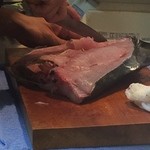 よねさん - ＜2016年6月再訪＞浪人鯵を捌く