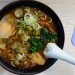 うどんのいなや - みそむぎ+ねぎ、生玉子