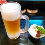 ちょっとここん亭 - 生ビール＋お通し