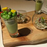 マルゴット エ バッチャーレ - カニのサラダと豆のスープ