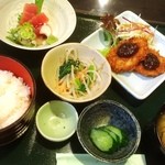 あん庵 - お刺身と南蛮味噌カツ定食880円！