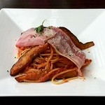 ハイジズフラワーガーデン レストラン - トマトと茄子のスパゲッティ（１２００円税別）