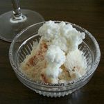 オワゾ - プラス100円 ランチデザート(ブリオッシュとマンゴーのアイス)