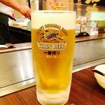 福太郎 - 生ビールで乾杯！