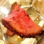 東京肉しゃぶ家 - 牛タンのローストビーフ(お通し)