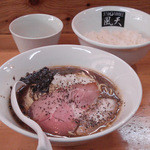 煮干中華ソバ イチカワ - イチカワ 天久保ブラックセット 1000円