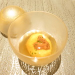 レストラン・ランス・ヤナギダテ - コンソメのジュレ　北海道産馬糞ウニ　フーヴイエ